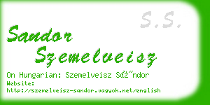 sandor szemelveisz business card